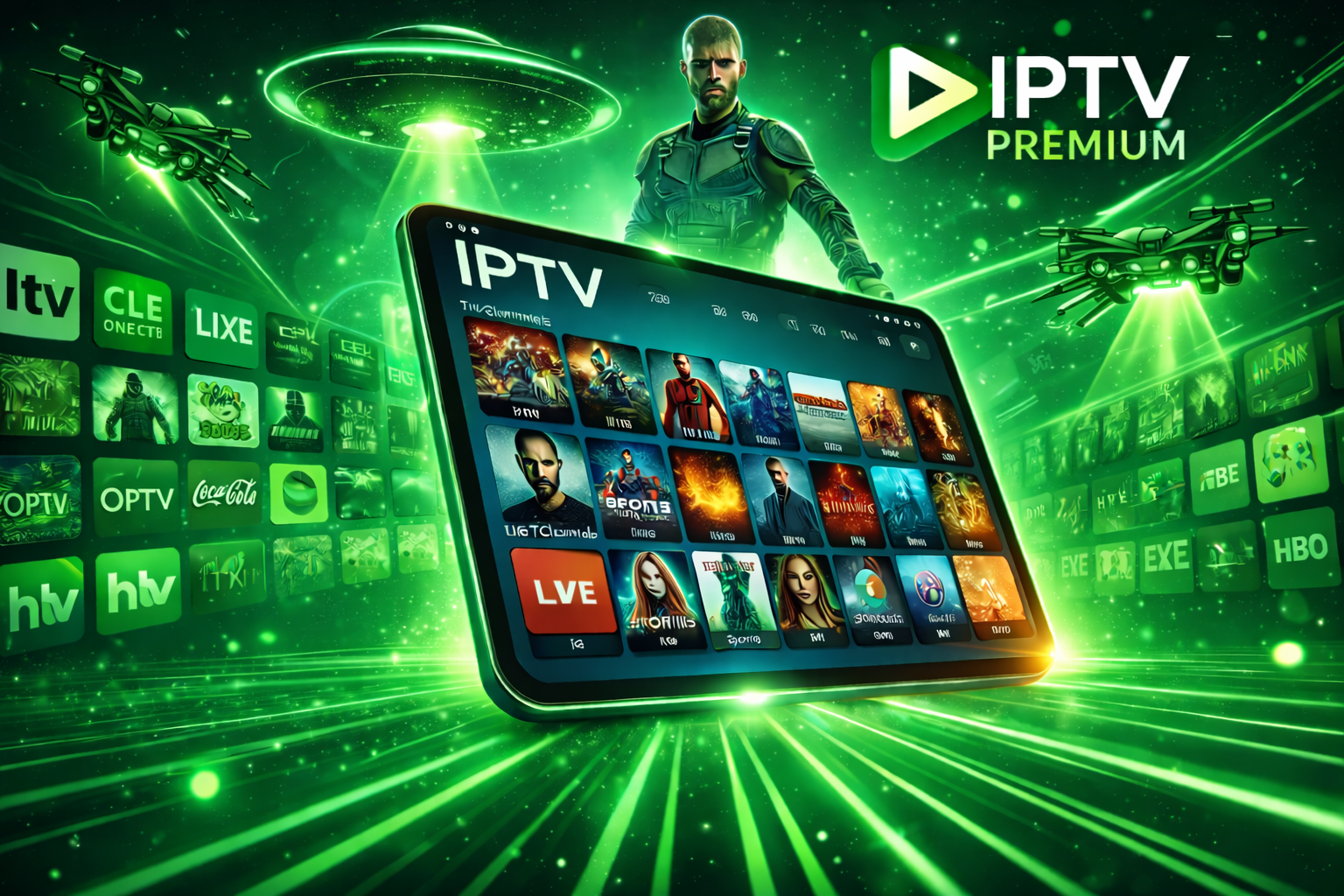 IPTV Premium interface on multiple devices